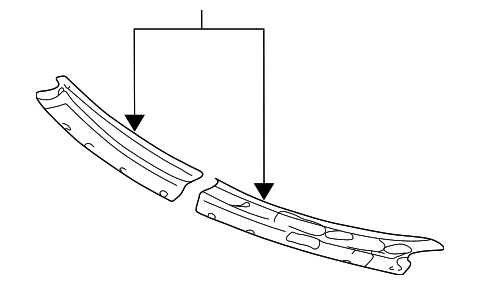 Fotografía de rejilla del capó para Hyundai Elantra modelo 2003/2006, compuesta por 2 piezas, ideal para autos en Chile.