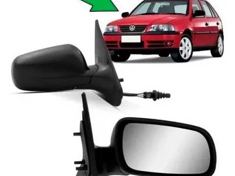 Espejo izquierdo de un Volkswagen Gol G3 2000/2005 de 4 puertas con comando para pintar - Imagen principal.