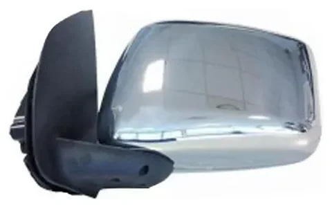 Repuesto para Nissan Navara 2008/2015: Espejo izquierdo cromado manual.