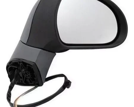 Espejo derecho Peugeot 308 2007/2012 con todas sus características, listo para ser pintado y con sensor de temperatura exterior de 9 pines. Ideal para automóviles en Chile.