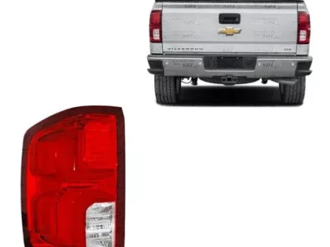 Farol trasero izquierdo de Chevrolet Silverado 2016-2019 con luces LED, vista principal.