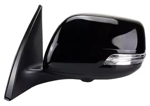 Espejo derecho para Toyota Prado 2011/2015, eléctrico con senalizador, abatible y en color negro. Perfecto para vehículos en Chile.