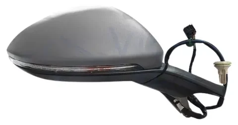 Espejo derecho del Golf A7 2013/2020 para pintar, con blinker y desempañador, abatible eléctricamente y con memoria, de 12 pines. Ideal para automóviles en Chile.