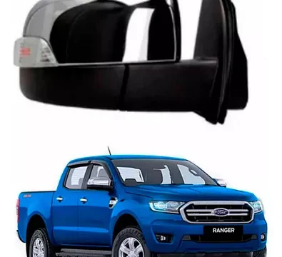 Espejo lateral cromado con blinker abatible eléctricamente para Ford Ranger 2016/2023.