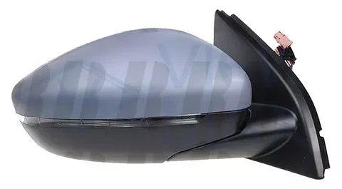 Espejo lateral derecho para Peugeot 308 del año 2014 al 2020 con funciones eléctricas, luces de posición y cortesía, listo para pintar. Incluye desempañador y sensor de temperatura. Compatible con modelo en Chile.