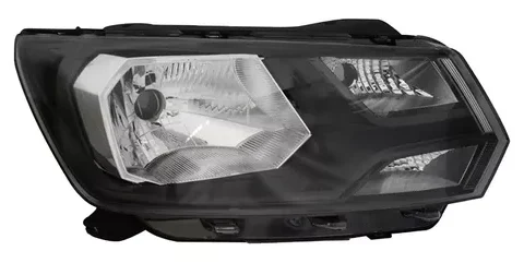 Faro delantero de un Volkswagen Saveiro 2017-2020 en perfectas condiciones, con foco en el lado derecho del vehículo.