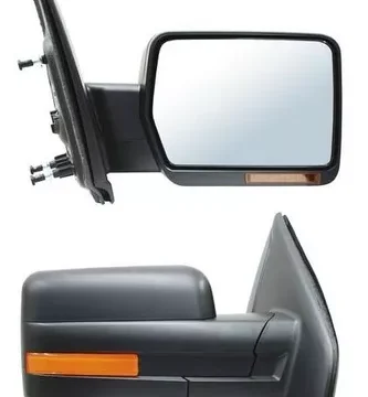 Espejo izquierdo eléctrico cromado con funciones adicionales para Ford F150 2009/2014, como defroster, blinker, memoria y reflectante.
