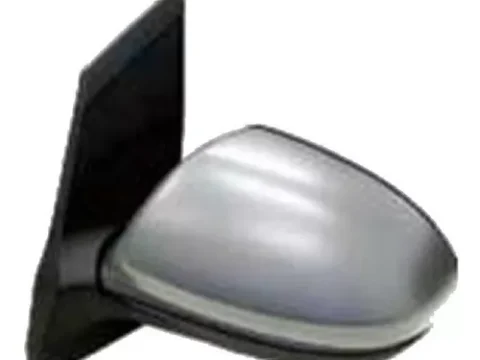 Imagen de un espejo retrovisor eléctrico para un Mazda 2 del año 2008, listo para ser instalado y pintado.