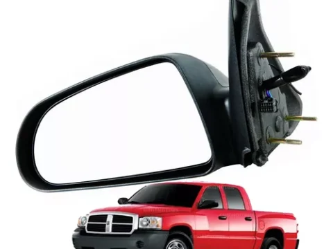 Repuesto de espejo derecho eléctrico de color negro para Dodge Dakota, modelos 2005 a 2011. Ideal para automóviles en Chile.