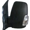 Espejo lateral manual negro texturado para Ford Transit 2014/2020 con intermitente blanco y 2 pines, ideal para vehículos en Chile.