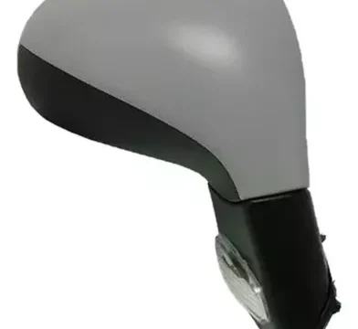 Repuesto para Peugeot 207 Compact: Espejo derecho eléctrico con defroster, para pintar y con sensor de temperatura exterior. Ideal para vehículos en Chile.