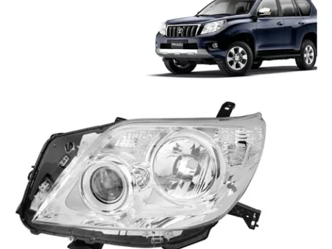 Faro delantero derecho para Toyota Prado modelo 2010 a 2013, ideal para reemplazo.
