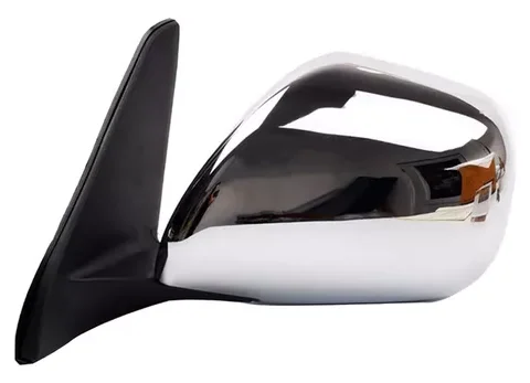 Espejo izquierdo eléctrico y abatible cromado para Toyota Prado modelos 2002 a 2010.