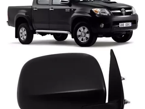 Espejo izquierdo eléctrico negro para Toyota Hilux Vigo 2005-2015, imagen principal.