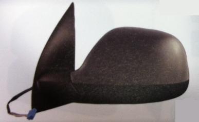 Espejo lateral derecho eléctrico con defroster para Volkswagen Amarok 2010-2024, pintable, con base negra y enchufe azul en reemplazo del modelo 388-Vwd209Tp.