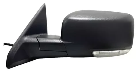 Espejo izquierdo eléctrico con defroster, luz de asistencia y abatible eléctrico en color negro para Dodge Ram 2009/2012. Altura perfecta para la visualización correcta en Chile.