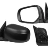 Espejo retrovisor izquierdo manual de color negro para Mitsubishi L200 Work 2019 en adelante, con tapa lisa y reemplazo compatible con el modelo Kl-Mb603Fml.