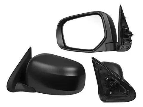 Espejo retrovisor izquierdo manual de color negro para Mitsubishi L200 Work 2019 en adelante, con tapa lisa y reemplazo compatible con el modelo Kl-Mb603Fml.