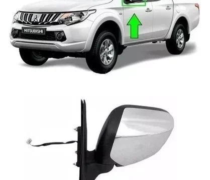 Espejo izquierdo eléctrico y cromado de Mitsubishi L200 2016/2019.