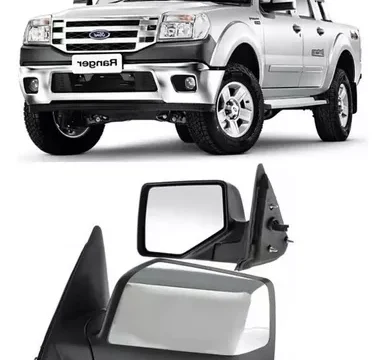 Espejo izquierdo cromado eléctrico para Ford Ranger del año 2006 al 2009