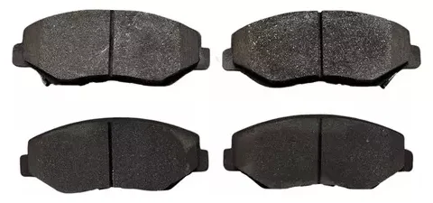 Pastillas de freno delanteras para varios modelos de vehículos Nissan, como March, Note y Tiida, fabricadas con material cerámico. Apto para años 2002 a 2014.
