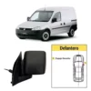 Espejo izquierdo de un Chevrolet Combo Van del año 2002 a 2010, enfoque principal.