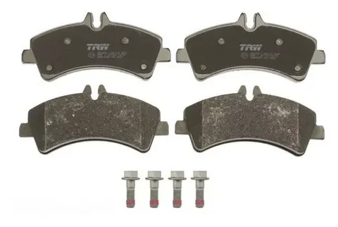 Pastillas de freno traseras para vehículos Mercedes-Benz Sprinter 415 515 2007/2015 y Crafter 2008/2015, semimetálicas con sistema anti vibración y ruido. Altamente efectivas y duraderas.