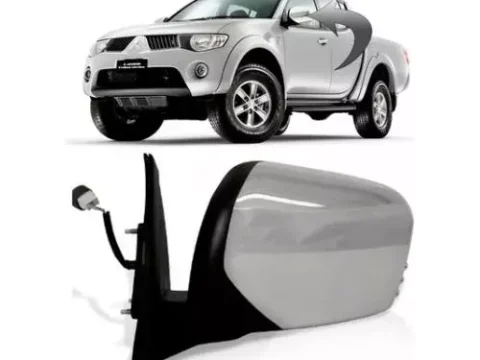Espejo izquierdo eléctrico y cromado para Mitsubishi L200 Triton, modelo 2007-2015. Altamente detallado y de alta calidad. ¡Ideal para tu vehículo en Chile!