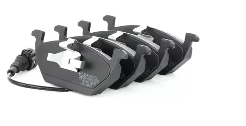 Pastillas de freno delanteras para diferentes modelos de vehículos Audi, Skoda y Volkswagen, con sensor, material cerámico Ultrapad, sistema anti vibración y ruido. Ideal para autos en Chile.