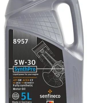 Bidón de aceite de 5 litros 5W-30, ideal para DPF con normas API SP y ACEA C2/C3, disponible en múltiplos de 4 unidades. Precio unitario.